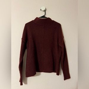 red burgundy sweater